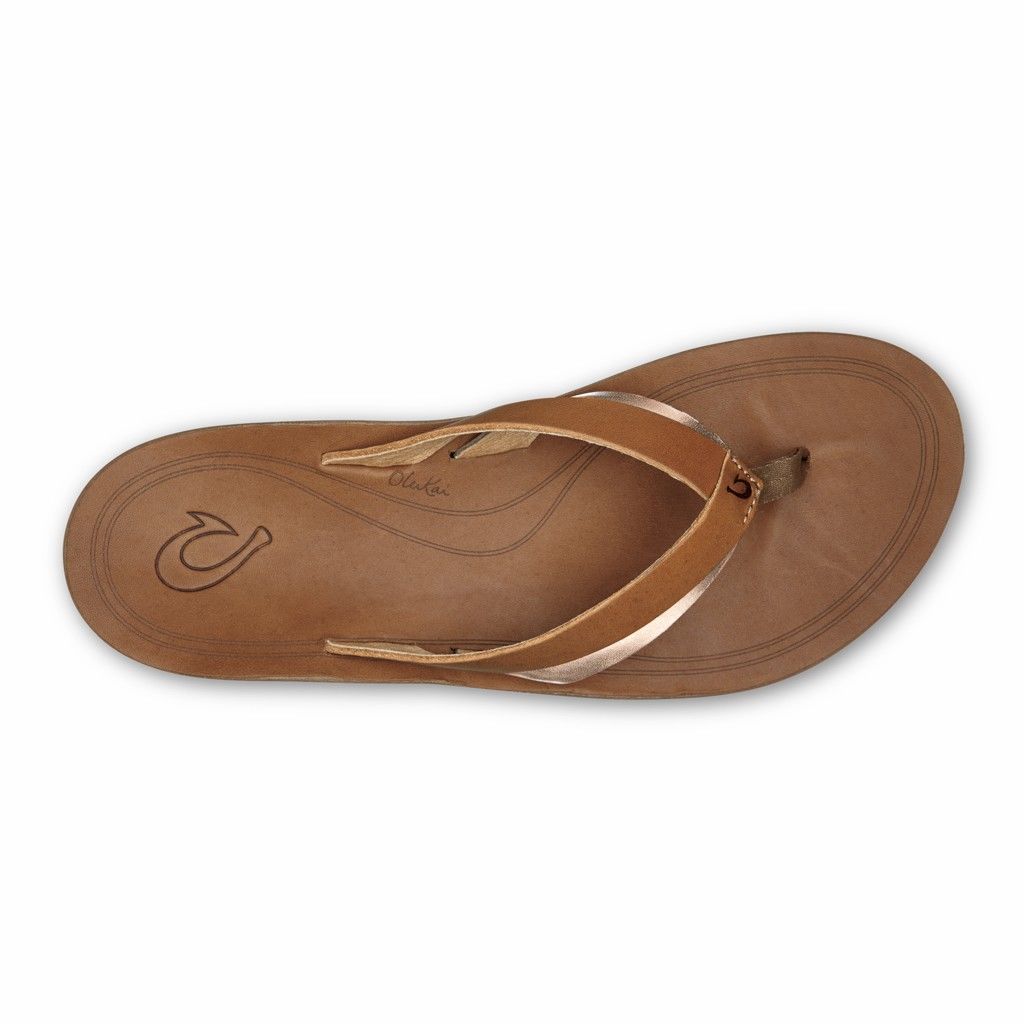 Sandalias Olukai Kaekae - Chanclas Mujer Cafes 20029-867